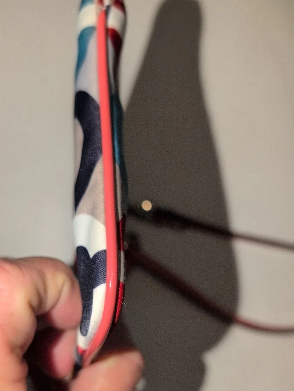 Coach Multicolor Circle Print Wristlet - Red, Blue, Black, Cream